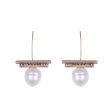 NTA Bronze Hermatite Bar & Pearl Earrings For Cheap