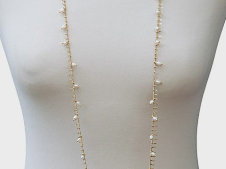 NTA XL bronze pearl & spike chain necklace Fashion