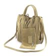 MF Angeline champagne fringe mini suede bag Hot on Sale