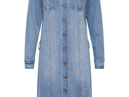 EW Dango Lblu Reto Denim Shirt Dress Online Hot Sale