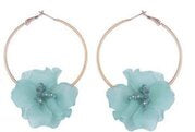 NTA Resin flower hoop earrings For Sale