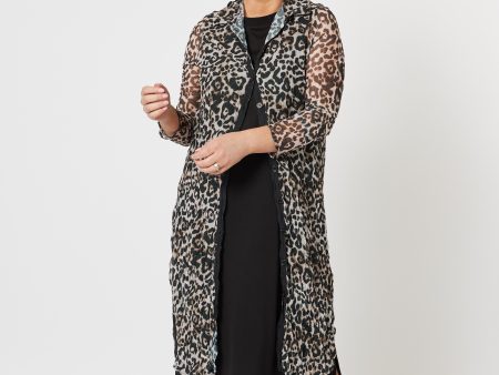 HV Riley Print Animal Mesh Cardigan For Cheap