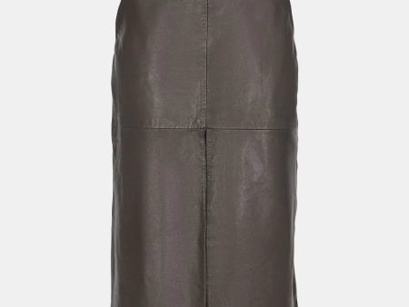 Sofie Schnoor Leather Midi Skirt - Black Sale