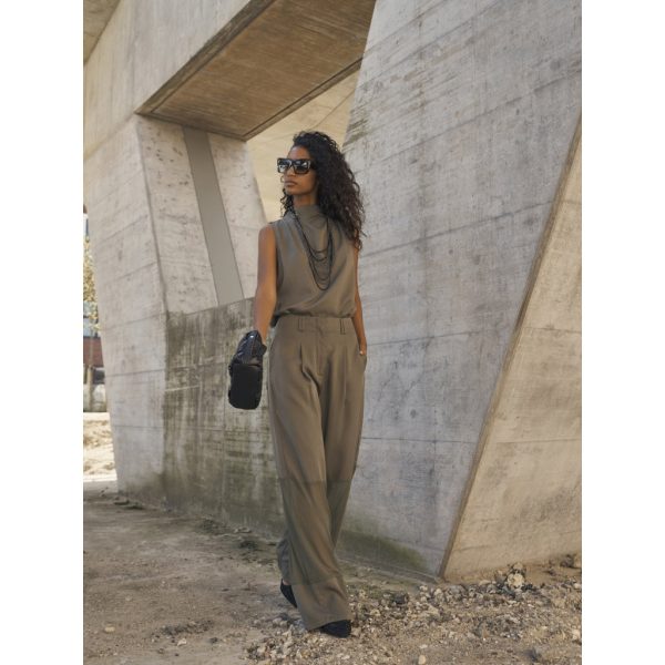 Yrja Trousers - Olive Online Hot Sale