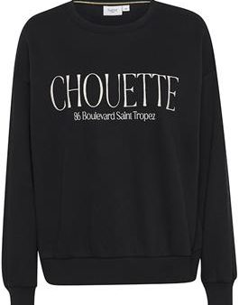 Saint Tropez Inez Sweatshirt - Black Hot on Sale