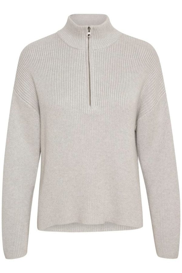 EW Ally Lgrey Melange Knit Pullover For Sale