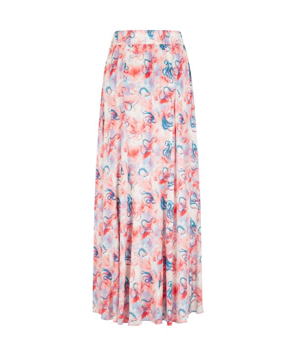 Sirens Franklin Maxi Skirt - Pink Octopus For Discount