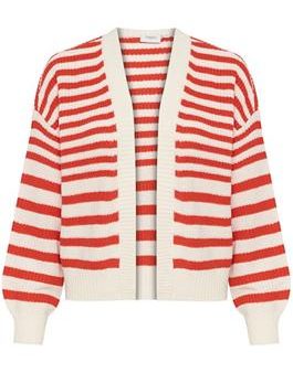 Saint Tropez Ibenmei Open Cardigan - Flame Scarlet Online Hot Sale