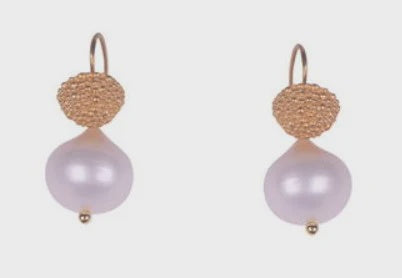 NTA Bronze mini pearl bubble hook earrings Online now