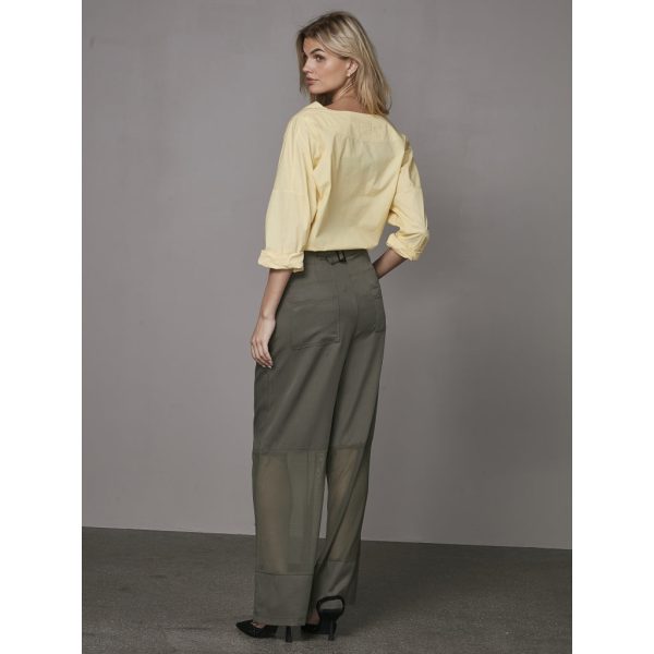 Yrja Trousers - Olive Online Hot Sale