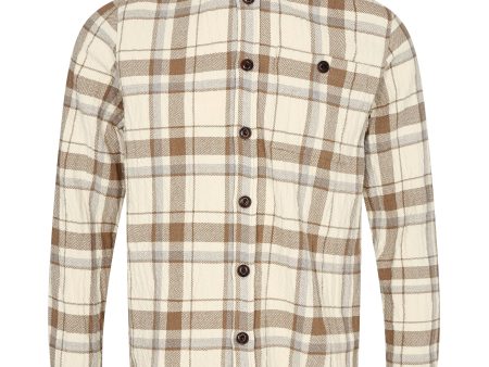 Mos Mosh David Check Overshirt - Ecru Discount