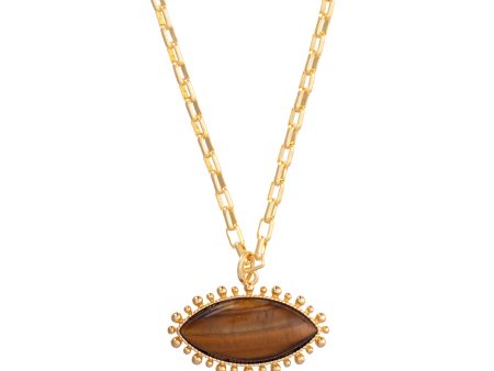 Talis Chains Tiger Eye Pendent Necklace - Brown Cheap