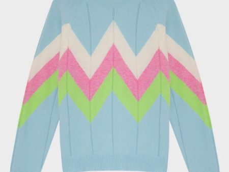 CC Enola Englared Zig Zag Blu Jumper For Discount