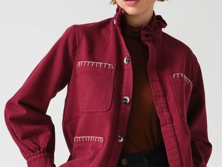 Seventy & Mochi Pablo Jacket - Burgundy For Cheap