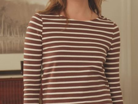 Marjo bwn ecru stripe top For Cheap