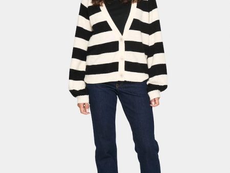 Saint Tropez Garbie Cardigan - Black Stripe Hot on Sale