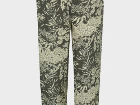 Wide Leg Printed Trousers In a Viscose Fabric For Discount