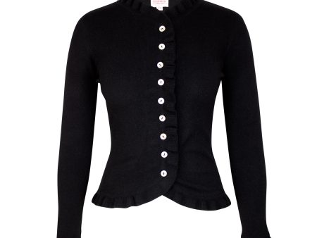 EV Sarah Cashmere Frill Cardigan Cheap