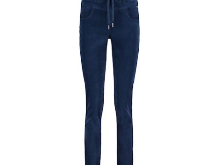 Red Button Tessy Velvet Pants - Jeans Blue Fashion