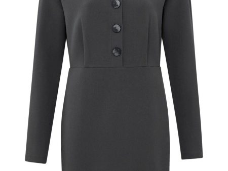 Phantom dress w shirt collar and buttons Cheap