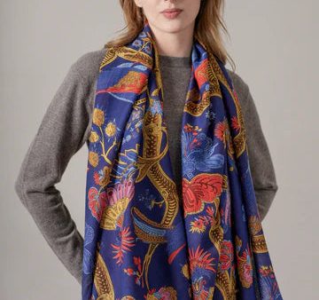 One Hundred Stars Scarf - Climbing Peacock Royal Blue Online