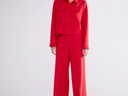 Summum Woman Soft Form Trousers - Red Cheap