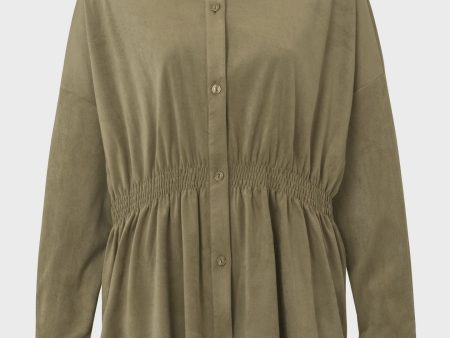 Suedine gothic olive shirt Online