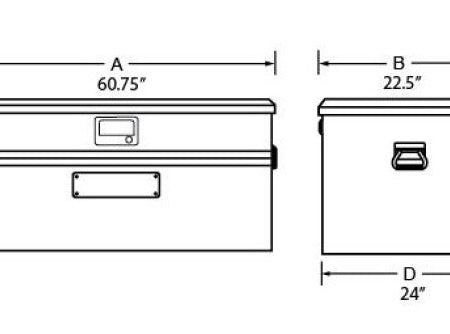 Tradesman Aluminum Flush Mount Truck Tool Box Full Wide (60in.) - Brite on Sale