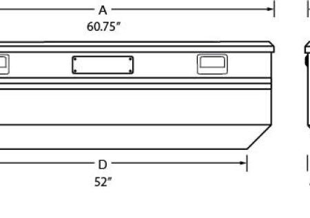 Tradesman Aluminum Flush Mount Truck Tool Box (60in.) - Brite For Sale