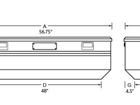 Tradesman Aluminum Flush Mount Truck Tool Box (56in.) - Brite on Sale