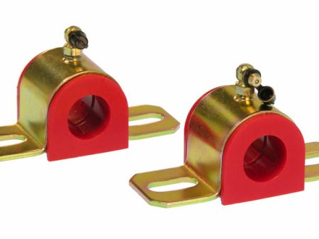 Prothane Universal 90 Deg Greasable Sway Bar Bushings - 15 16in - Type B Bracket - Red For Sale