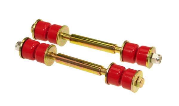 Prothane Universal End Link Set - 4 1 2in Mounting Length - Red on Sale