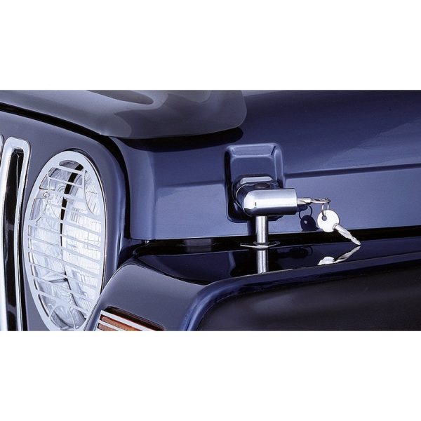 Rugged Ridge Locking Hood Catch Kit Chrome 97-06 Jeep Wrangler Supply