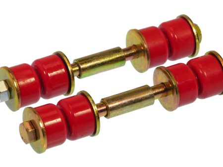 Prothane Universal End Link Set - 3in Mounting Length - Red Fashion