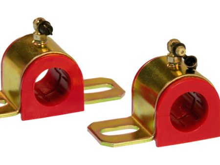 Prothane Universal 90 Deg Greasable Sway Bar Bushings - 1 1 16in - Type B Bracket - Red Online Sale