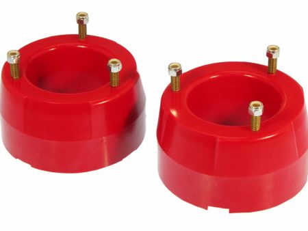 Prothane 94-05 Dodge Ram 4wd Front Coil Spring 2in Lift Spacer - Red Supply