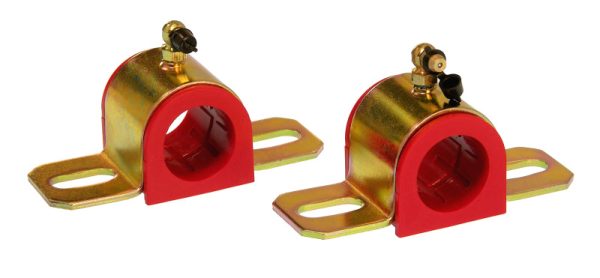 Prothane Universal 90 Deg Greasable Sway Bar Bushings - 30MM - Type B Bracket - Red Online Sale