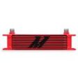 Universal 10 Row Oil Cooler, Red Cheap