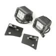 Rugged Ridge 07-18 Jeep Wrangler JK Textured Black Square Windshield LED Kit w  Brackets Fashion