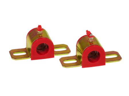 Prothane Universal Greasable Sway Bar Bushings - 25MM - Type B Bracket - Red Supply