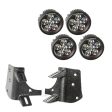 Rugged Ridge 97-06 Jeep Wrangler TJ LJ 3.5in Round Dual A-Pillar LED Kit Hot on Sale