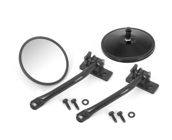 Rugged Ridge 97-18 Jeep Wrangler Black Round Quick Release Mirror Online Sale