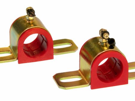 Prothane Universal 90 Deg Greasable Sway Bar Bushings - 1 1 4in - Type B Bracket - Red For Sale