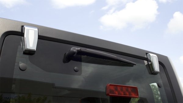 Rugged Ridge Liftgate Hinge Covers Chrome 07-18 Jeep Wrangler For Discount