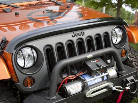 Rugged Ridge Wraparound Bug Deflector Smoke 07-18 Jeep Wrangler Discount