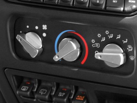 Rugged Ridge 3-Pc Alu Climate Control Knob Set Blue 99-06TJ Online now