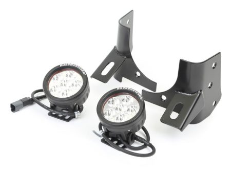 Rugged Ridge 97-06 Jeep Wrangler Round Windshield LED Kit w  Brackets Hot on Sale