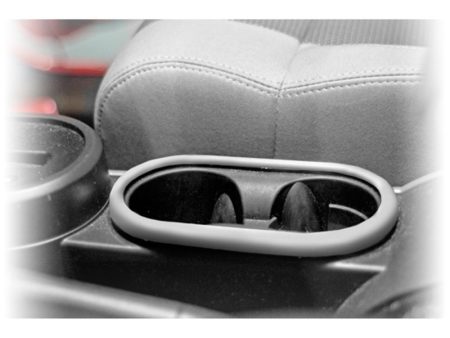 Rugged Ridge 07-10 Jeep Wrangler JK Brushed Silver Front Cup Holder Trim Online now