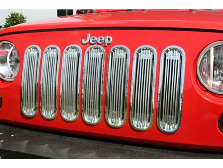 Rugged Ridge Billet Grille Insert Polished Alum 07-18 Jeep Wrangler Online now