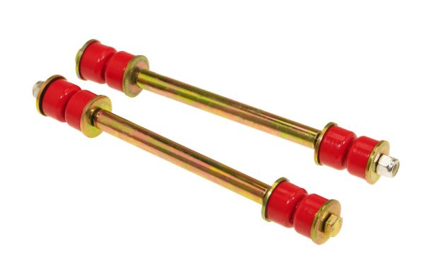 Prothane Universal End Link Set - 7 3 8in Mounting Length - Red Cheap